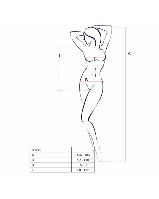 Бодістокінг Passion BS035 red, боді, імітація топа і трусиків Бодістокінг Passion BS035 red, боді, імітація топа і трусиків