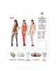 Бодістокінг Passion BS038 white, комбінезон, імітація панчох і пояса