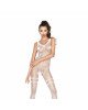 Бодістокінг Passion BS045 white, комбінезон, імітація панчох і боді Бодістокінг Passion BS045 white, комбінезон, імітація панчох і боді
