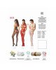 Бодістокінг Passion BS048 black, комбінезон, імітація колгот та відкритого топа