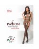 Бодістокінг Passion BS048 black, комбінезон, імітація колгот та відкритого топа