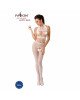 Бодістокінг Passion BS048 white, комбінезон, імітація колгот та відкритого топа Бодістокінг Passion BS048 white, комбінезон, імітація колгот та відкритого топа
