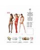 Бодістокінг Passion BS050 red, комбінезон, імітація панчох і пояса Бодістокінг Passion BS050 red, комбінезон, імітація панчох і пояса