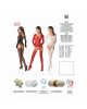 Бодістокінг Passion BS055 red, комбінезон, імітація панчох і пояса, довгий рукав, закрите плече Бодістокінг Passion BS055 red, комбінезон, імітація панчох і пояса, довгий рукав, закрите плече