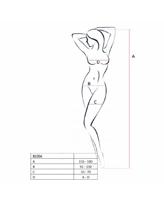 Бодістокінг Passion BS056 red, комбінезон, імітація панчох Бодістокінг Passion BS056 red, комбінезон, імітація панчох