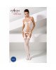 Бодістокінг Passion BS056 white, комбінезон, імітація панчох Бодістокінг Passion BS056 white, комбінезон, імітація панчох