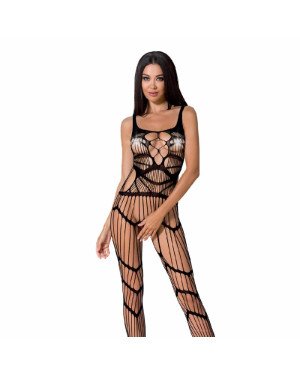 Бодістокінг Passion BS058 black, комбінезон, дуже повітряний
