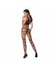 Бодістокінг Passion BS058 black, комбінезон, дуже повітряний