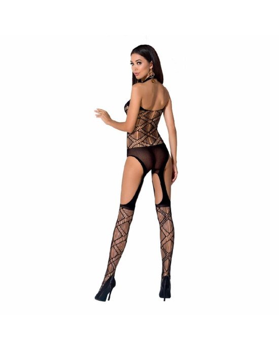 Бодістокінг Passion BS060 black, комбінезон, імітація трусиків і гольфів Бодістокінг Passion BS060 black, комбінезон, імітація трусиків і гольфів