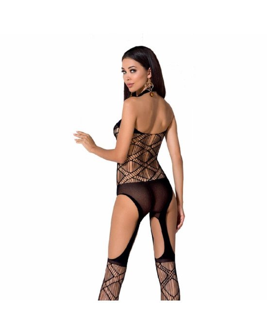 Бодістокінг Passion BS060 black, комбінезон, імітація трусиків і гольфів Бодістокінг Passion BS060 black, комбінезон, імітація трусиків і гольфів