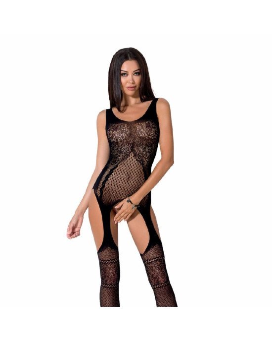 Бодістокінг Passion BS061 black, комбінезон, імітація панчох Бодістокінг Passion BS061 black, комбінезон, імітація панчох