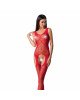 Бодістокінг Passion BS061 red, комбінезон, імітація панчох Бодістокінг Passion BS061 red, комбінезон, імітація панчох