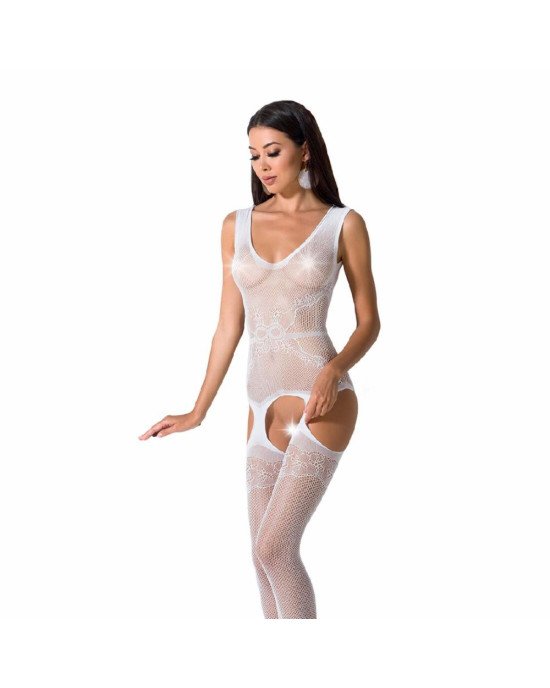 Бодистокинг Passion BS062 white, комбинезон, имитация чулок Бодистокинг Passion BS062 white, комбинезон, имитация чулок