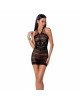 Бодістокінг Passion BS063 black, сукня-сітка халтер Бодістокінг Passion BS063 black, сукня-сітка халтер