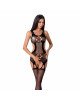 Бодистокинг Passion BS066 black, комбинезон, имитация чулок и пояса Бодистокинг Passion BS066 black, комбинезон, имитация чулок и пояса