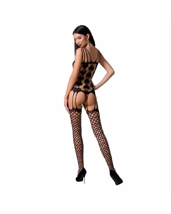 Бодістокінг Passion BS067 black, комбінезон, імітація панчох і топа на бретелях Бодістокінг Passion BS067 black, комбінезон, імітація панчох і топа на бретелях
