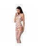 Бодістокінг Passion BS067 white, комбінезон, імітація панчох і топа на бретелях Бодістокінг Passion BS067 white, комбінезон, імітація панчох і топа на бретелях