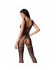 Бодістокінг Passion BS069 black, комбінезон, імітація панчох і боді