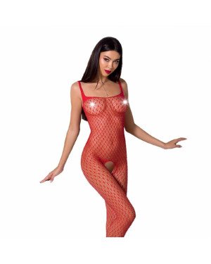 Бодістокінг Passion BS071 red, комбінезон на бретелях