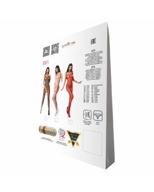 Бодістокінг Passion BS071 white, комбінезон на бретелях