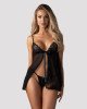 Пеньюар і трусики Obsessive Blomentis babydoll & thong XL/2XL Пеньюар і трусики Obsessive Blomentis babydoll & thong XL/2XL