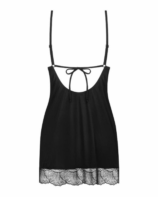 Пеньюар і трусики Obsessive Lobellis chemise & thong XS/S Пеньюар і трусики Obsessive Lobellis chemise & thong XS/S