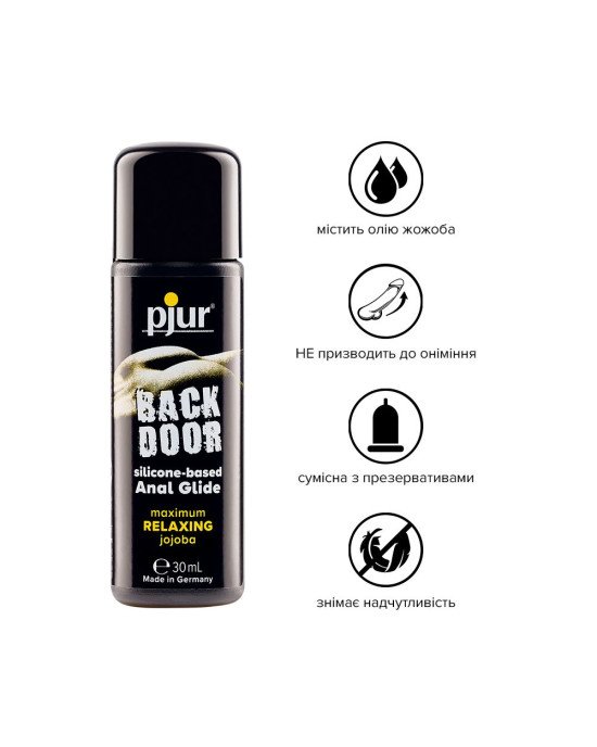 Анальна змазка pjur backdoor anal Relaxing jojoba silicone 30 мл на силіконовій основі з олією жожоб Анальна змазка pjur backdoor anal Relaxing jojoba silicone 30 мл на силіконовій основі з олією жожоб