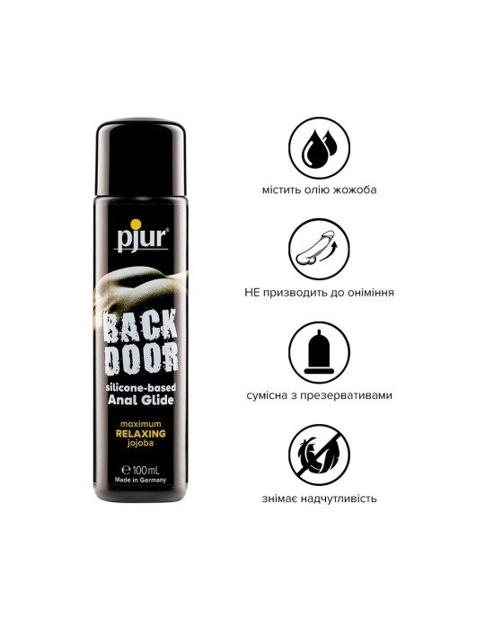 Анальна змазка pjur backdoor anal Relaxing jojoba silicone 100 мл на силіконовій основі з олією жожо Анальна змазка pjur backdoor anal Relaxing jojoba silicone 100 мл на силіконовій основі з олією жожо