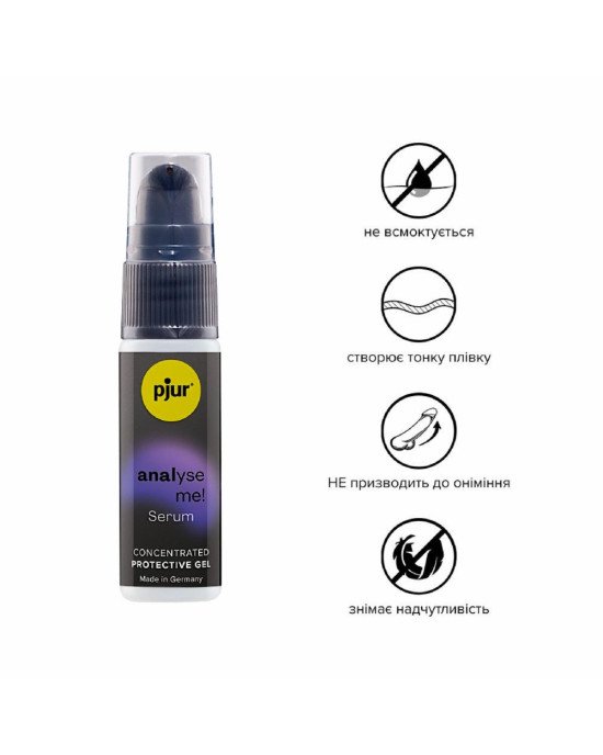 Розслаблювальний анальний гель pjur analyse me! Serum 20 мл, створює плівку, концентрований Розслаблювальний анальний гель pjur analyse me! Serum 20 мл, створює плівку, концентрований