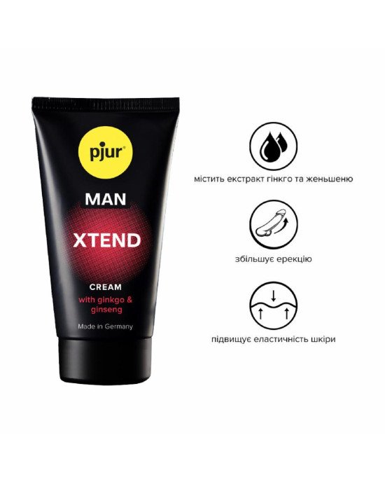 Крем для пеніса стимулювальний pjur MAN Xtend Cream 50 ml, з екстрактом гінкго та женьшеню