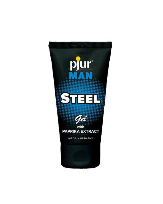 Гель для пеніса стимулювальний pjur MAN Steel Gel 50 ml з екстрактом паприки та ментолом Гель для пеніса стимулювальний pjur MAN Steel Gel 50 ml з екстрактом паприки та ментолом