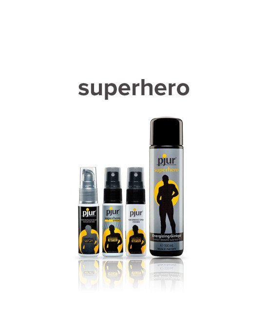 Пролонгувальний спрей pjur Superhero Strong Spray 20 ml, з екстрактом імбиру, всотується в шкіру Пролонгувальний спрей pjur Superhero Strong Spray 20 ml, з екстрактом імбиру, всотується в шкіру