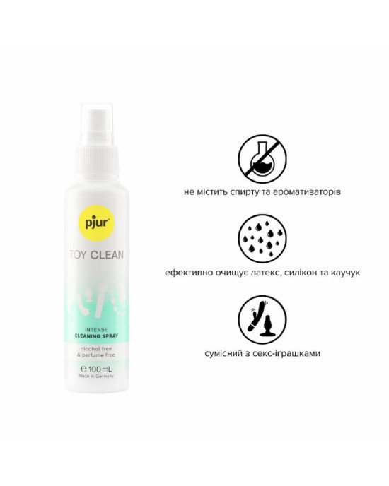 Антибактеріальний спрей для секс-іграшок pjur Toy Clean 100 мл без спирту, делікатний Антибактеріальний спрей для секс-іграшок pjur Toy Clean 100 мл без спирту, делікатний