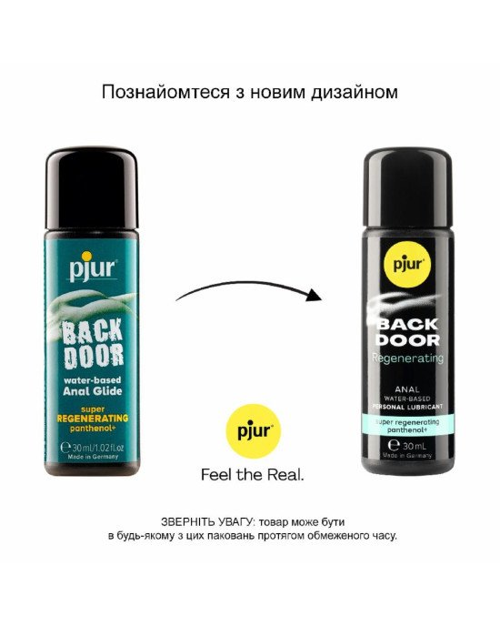 Анальна змазка pjur backdoor Regenerating 30 мл на водній основі, з пантенолом та екстрактом ромашки