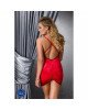 Сорочка приталена з відкритою спиною LENA CHEMISE red 6XL/7XL - Passion, трусики Сорочка приталена з відкритою спиною LENA CHEMISE red 6XL/7XL - Passion, трусики