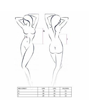 Корсет під латекс з пажами BES CORSET black L/XL - Passion Exclusive, стрінги, шнурівка Корсет під латекс з пажами BES CORSET black L/XL - Passion Exclusive, стрінги, шнурівка