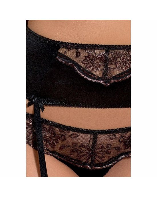 Комплект білизни BRIDA SET OpenBra black XXL / 3XL - Passion Exclusive трусики-танга, пояс, відкрити Комплект білизни BRIDA SET OpenBra black XXL / 3XL - Passion Exclusive трусики-танга, пояс, відкрити