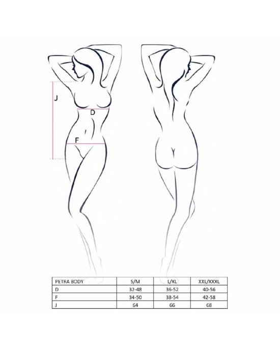 Боді-монокіні з глибоким декольте PETRA BODY black XXL/XXXL — Passion Exclusive Боді-монокіні з глибоким декольте PETRA BODY black XXL/XXXL — Passion Exclusive