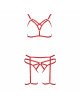 Комплект білизни MAGALI SET OpenBra red L/XL - Passion Exclusive: стрепи: ліф, трусики і пояс Комплект білизни MAGALI SET OpenBra red L/XL - Passion Exclusive: стрепи: ліф, трусики і пояс