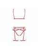 Комплект білизни MAGALI SET OpenBra red S/M - Passion Exclusive: стрепи: ліф, трусики і пояс Комплект білизни MAGALI SET OpenBra red S/M - Passion Exclusive: стрепи: ліф, трусики і пояс