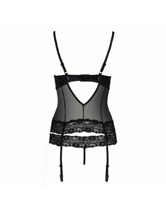 Корсет з відкритими грудьми NORTH CORSET black L/XL - Passion Exclusive, пажі, трусики, шнурівка Корсет з відкритими грудьми NORTH CORSET black L/XL - Passion Exclusive, пажі, трусики, шнурівка