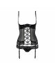 Корсет з відкритими грудьми NORTH CORSET black L/XL - Passion Exclusive, пажі, трусики, шнурівка Корсет з відкритими грудьми NORTH CORSET black L/XL - Passion Exclusive, пажі, трусики, шнурівка