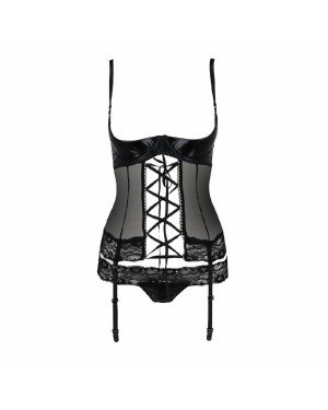 Корсет з відкритими грудьми NORTH CORSET black S/M - Passion Exclusive, пажі, трусики, шнурівка Корсет з відкритими грудьми NORTH CORSET black S/M - Passion Exclusive, пажі, трусики, шнурівка