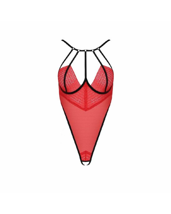 Боді з високим вирізом стегна AKITA BODY red XXL/XXXL - Passion Exclusive Боді з високим вирізом стегна AKITA BODY red XXL/XXXL - Passion Exclusive