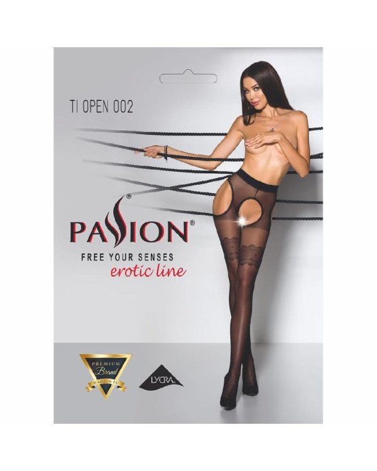 Еротичні колготки TIOPEN 002 nero 1/2 (20 den) - Passion, імітація панчох і пояса Еротичні колготки TIOPEN 002 nero 1/2 (20 den) - Passion, імітація панчох і пояса