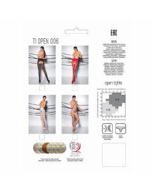Еротичні колготки TIOPEN 006 white 3/4 (30 den) - Passion, з вирізом, імітація трусиків Еротичні колготки TIOPEN 006 white 3/4 (30 den) - Passion, з вирізом, імітація трусиків