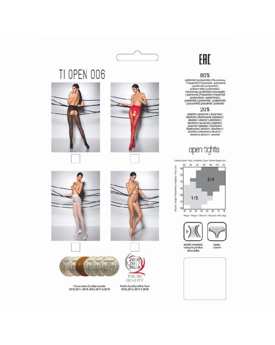 Еротичні колготки TIOPEN 006 red 1/2 (30 den) - Passion, з вирізом, імітація трусиків Еротичні колготки TIOPEN 006 red 1/2 (30 den) - Passion, з вирізом, імітація трусиків