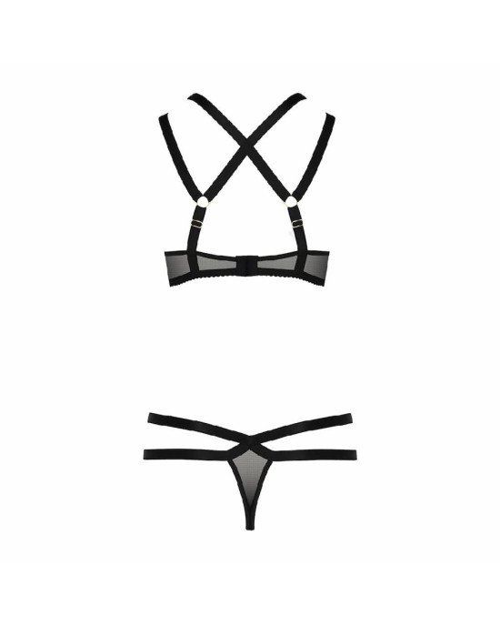 Комплект белья HAGAR SET black XXL/XXXL - Passion Exclusive: стрэпы: трусики и лиф Комплект белья HAGAR SET black XXL/XXXL - Passion Exclusive: стрэпы: трусики и лиф