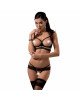 Комплект белья SARIA SET OpenBra black L/XL - Passion Exclusive: стрэпы: откртый лиф, стринги Комплект белья SARIA SET OpenBra black L/XL - Passion Exclusive: стрэпы: откртый лиф, стринги