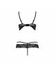 Комплект белья SARIA SET OpenBra black L/XL - Passion Exclusive: стрэпы: откртый лиф, стринги Комплект белья SARIA SET OpenBra black L/XL - Passion Exclusive: стрэпы: откртый лиф, стринги